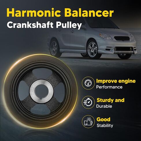 594-197 Engine Harmonic Balancer Crankshaft Pulley Fit for Chevrolet Prizm 98-02 & Pontiac Vibe 03-08 & Toyota Celica 00-05, Corolla 98-08, Matrix 03-08, MR2 Spyder 00-05, DOHC L4 1.8L in Saudi Arabia