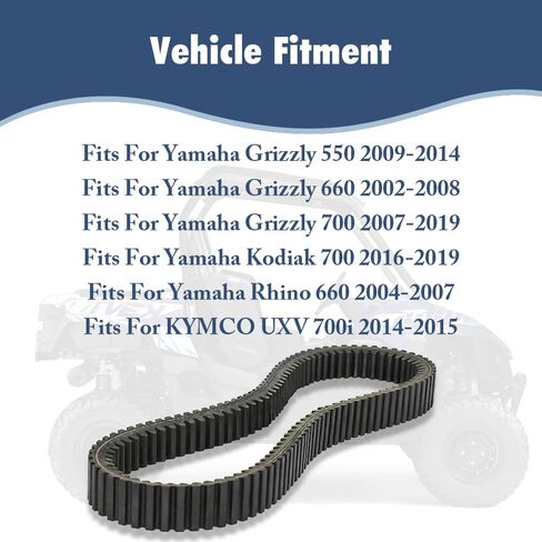 5KM-17641-00-00 Drive Belt Compatible with Yamaha Grizzly 550 660 700 Kodiak 700 Rhino 660 Fits for KYMCO UXV 700i Replaces 5KM-17641-01-00 3B4-17641-00-00 28P-17641-00-00 in Saudi Arabia