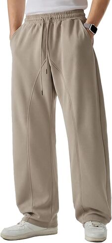 JMIERR Men's Casual Baggy Pants Wide Leg Travel Pants Streetwear Joggers with Pockets in Saudi Arabia