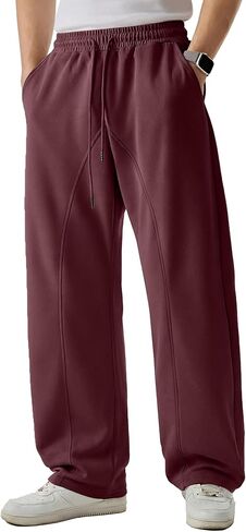 JMIERR Men's Casual Baggy Pants Wide Leg Travel Pants Streetwear Joggers with Pockets in Saudi Arabia