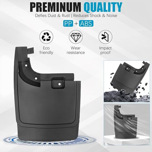 Mud Flaps for 2017-2024 Ford F-250/F-350 Super Duty Without Fender Flares (Single Rear Wheels) Accessories, No Drill Wheel Splash Guards Mud Guards Exteriores Body Kit, Front & Rear 4pcs in Kuwait