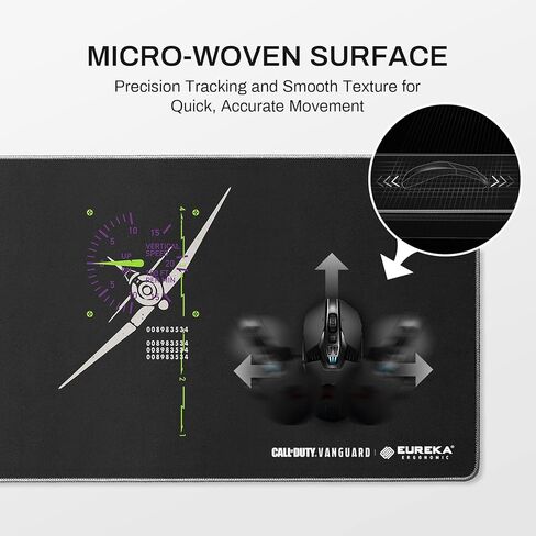 EUREKA ERGONOMIC & Call of Duty Vanguard Pacific Theater Gaming Mouse Pad, Extended XXL Large Black Home Office PC Computer Desk Accessories Keyboard Mousepad Mat w/Non-Slip Rubber Base Stitched Edge in Kuwait