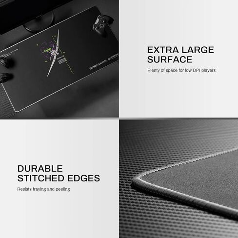 EUREKA ERGONOMIC & Call of Duty Vanguard Pacific Theater Gaming Mouse Pad, Extended XXL Large Black Home Office PC Computer Desk Accessories Keyboard Mousepad Mat w/Non-Slip Rubber Base Stitched Edge in Kuwait