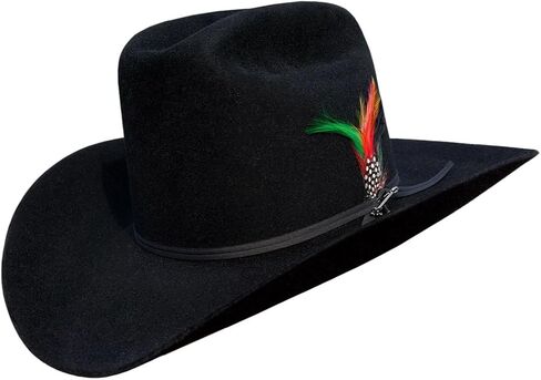 قبعات Stetson 6X مسبقة الصنع باللون الأسود مقاس 4 بوصات قبعة رعاة البقر باللون الأسود مقاس 4 بوصة باللون الأسود 75/8 in Saudi Arabia