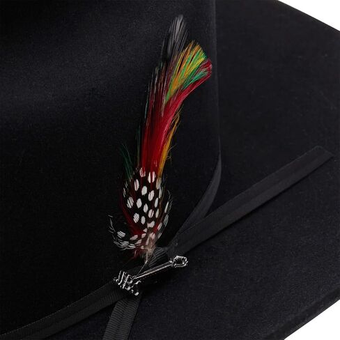 قبعات Stetson 6X مسبقة الصنع باللون الأسود مقاس 4 بوصات قبعة رعاة البقر باللون الأسود مقاس 4 بوصة باللون الأسود 75/8 in Saudi Arabia