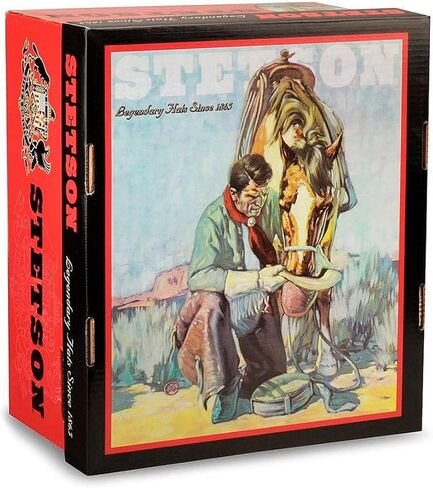 قبعات Stetson 6X مسبقة الصنع باللون الأسود مقاس 4 بوصات قبعة رعاة البقر باللون الأسود مقاس 4 بوصة باللون الأسود 75/8 in Saudi Arabia