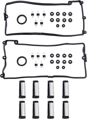 8Pcs Spark Plug Protect Tubes w/LH&RH Value Cover Gaskets Fit for BMW 545i 550i E60 E61 645Ci 650i E63 E64 745i 745Li 750i 750Li 760Li E65 E66 X5 E53 E70 2000-2013 N62 N73 Engine 11127570219 in Saudi Arabia