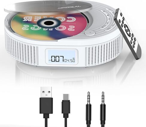 CD Player Portable,MONODEAL Boombox CD Player with Bluetooth Transmitter,FM Radio & Bluetooth Speaker 2 in 1 Combo,Portable CD Player for Car/Home with Remote Control,Headphone Jack,Support AUX/USB in Saudi Arabia
