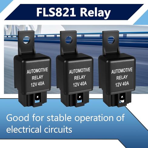 3 قطع FLS821 مرحل يناسب مكيف هواء السيارات ومصباح الضباب، 4 دبوس 12 فولت 40 أمبير مرحل عالي التحمل in Kuwait