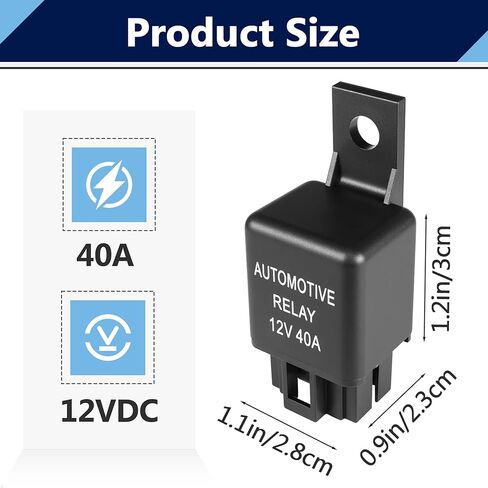 3 قطع FLS821 مرحل يناسب مكيف هواء السيارات ومصباح الضباب، 4 دبوس 12 فولت 40 أمبير مرحل عالي التحمل in Kuwait