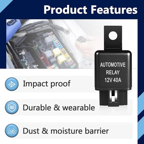 3 قطع FLS821 مرحل يناسب مكيف هواء السيارات ومصباح الضباب، 4 دبوس 12 فولت 40 أمبير مرحل عالي التحمل in Kuwait