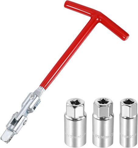 3 Pcs Spark Plug Socket Set,Spark Plug Wrench,Universal T-Handle Sparks Wire Removal Tool with 16mm/21mm Sparks Sockets,Wire Removal Tool Kit for Motorcycle,Car,Truck,Lawn Mowers and Motor Vehicles in Kuwait