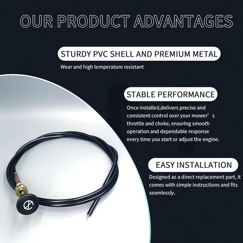كابل خنق 290-610 متوافق مع جزازات Bad Boy Zero-Turn CZT، CZT Elite، MZ، Magnum، Maverick، Outlaw، ZT وZT Elite Zero-Turn Mowers يستبدل 054-8017-00 in Kuwait