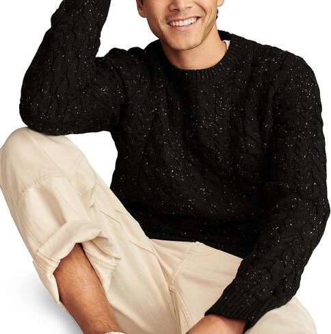Lucky Brand Men's Cable Crew Neck Sweater in Saudi Arabia