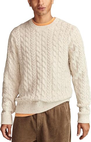 Lucky Brand Men's Cable Crew Neck Sweater in Saudi Arabia