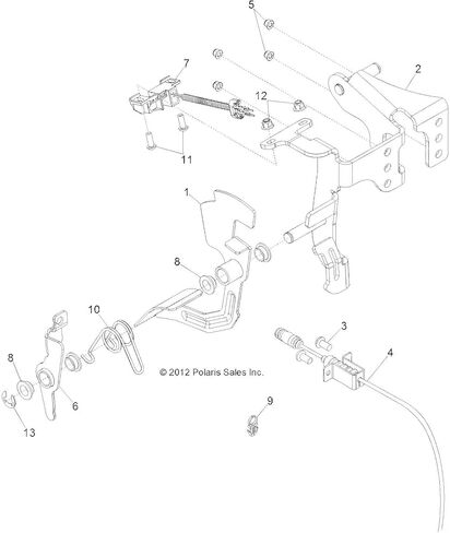 Polaris 7081702 Throttle Control Cable RZR Ranger 570 2012-2015 in Saudi Arabia