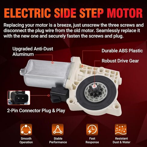 80-03129-90 Electric Side Step Motor, Compatible with Ford F150, Super Duty, GM, Hummer Dodge Electric Steps, Replacement for AMP Research Step Running Board Motor, A10049-113 in Saudi Arabia
