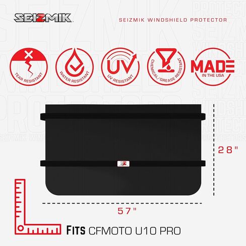 SEIZMIK Windshield Protector Compatible with CFMOTO UFORCE U10 PRO Side-by Side | Transport and Weather/Snow Protector | 600D Heavy-Duty Triple-Layer Protection 57.50"x28" in Saudi Arabia