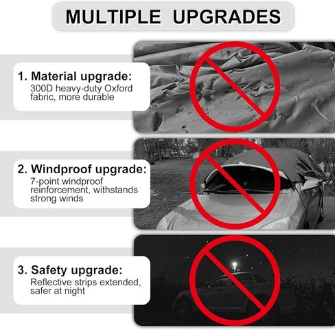 J&J Heavy-Duty Windshield Snow Cover,Half car Cover - Frost Guard Windshield Cover for ice and Snow That Won't Blow Away, All Weather,Easy to Put on car Accessories,car Cover(SUV) in Saudi Arabia