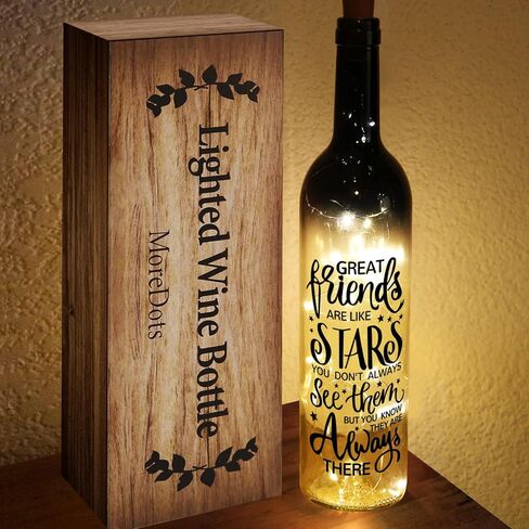 Wine Bottle Lights with Cork - Unique Christmas Gift for Friends in Saudi Arabia