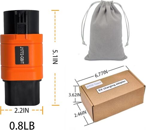محول شحن من النوع 1 إلى GBT EV | يحول SAE J1772 إلى GB/T | متوافق مع 32A عالي السرعة | IP68 مقاوم للماء in Kuwait