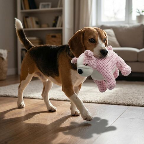 Unique Bulldog Squeaky Dog Toy - Plush Dog Toy Squeaky - Adorable Dog Squeaky Toy - Crinkle Dog Toy with Squeaker - Squeaky Toy for Puppies, Small, Medium and Large Dogs in Saudi Arabia