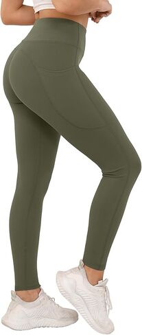 Women's Sports Leggings with Pockets Women's Yoga Pants Tummy-Control Shaping Leggings High-Waisted Yoga Pants in Saudi Arabia