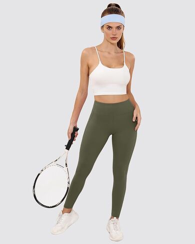 Women's Sports Leggings with Pockets Women's Yoga Pants Tummy-Control Shaping Leggings High-Waisted Yoga Pants in Saudi Arabia