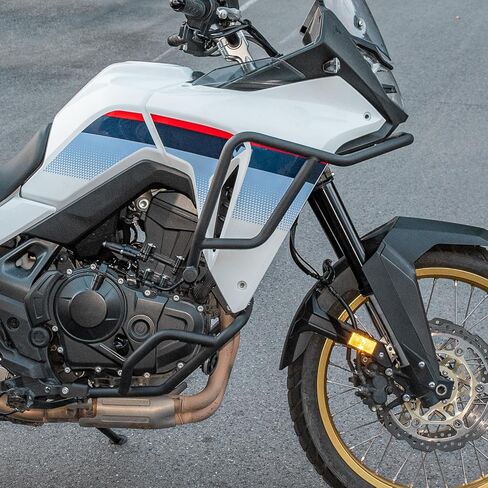 واقي محرك قضيب التصادم لـ XL750 Transalp XL 750 2023 2024 2025 واقي إطار ممتص الصدمات للدراجات النارية، فضي (علوي + سفلي) in Kuwait