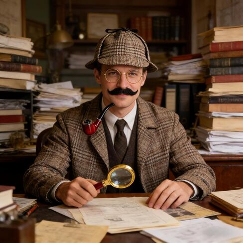 Detective Costume Accessories Set Outfit Accessories For Adults Women Men with Detective Hat for Dress Up in Saudi Arabia