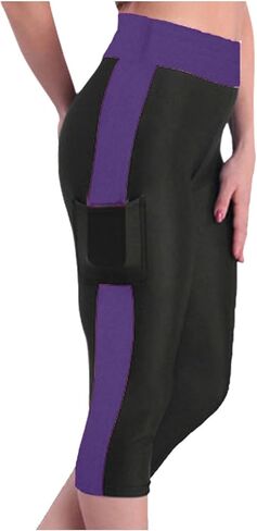 Womens Capri Leggings with Pockets Tummy Control Joggers High Waisted Yoga Pants Summer Workout Running Cropped Pants in Saudi Arabia