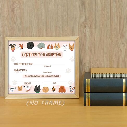 Dog Adoption Certificate, Adopt A Puppy Party Favor, Pet Certificates Of Adoption, Adoption Party Decorations Puppy Birthday Supplies, 21 in Saudi Arabia