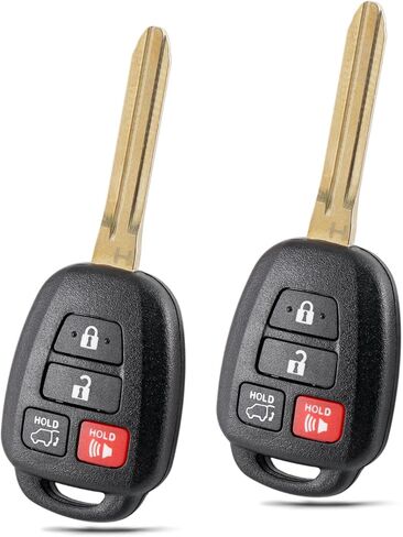 استبدال مفتاح Fob لـ 2013-2018 Toyota RAV4 14-19 Highlander 18-19 Sequoia مفتاح التحكم عن بعد 4 أزرار GQ4-52T 89070-0R100 H-Chip (مجموعة من 2) in Kuwait