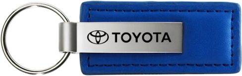 AU-TOMOTIVE GOLD, INC. Officially Licensed Blue Leather Key Fob for Toyota in Saudi Arabia