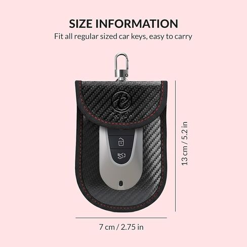 Faraday Key Fob Pouch, RFID Signal Blocking Faraday Bag for Car Keys, Anti-Theft Protector, Signal Blocker Case, RFID Shielded Key Holder in Saudi Arabia