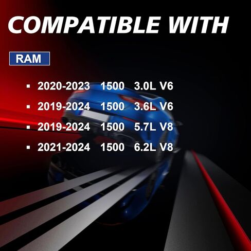 مستشعر مراقبة ضغط الإطارات المبرمج مسبقًا مناسب لـ 2019 2020 2021 2022 2023 2024 دودج رام 1500 و2019-2024 رام 1500 4 قطعة 433 ميجا هرتز استبدال OE-68293199AA in Kuwait