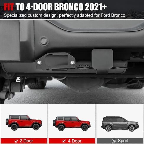 Mabett 2" Tow Trailer Hitch Receiver for Ford Bronco 2026，2021–2025 2/4-Door, Seamless Steel Rear Bumper Mount for Towing, Cargo Carriers & Bike Racks (Not for Sport) in Saudi Arabia