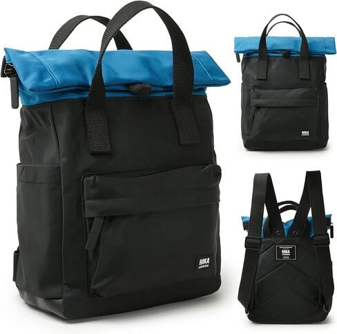 حقيبة ظهر للسفر من أوري لندن - حقيبة ظهر متوسطة الحجم من النايلون للرجال والنساء مع جيوب متعددة للكمبيوتر المحمول والهاتف والمفاتيح والمحفظة والزجاجات - ذا كانفيلد، نعناع، ​​16.5 × 11.8 × 4.7 بوصة in Kuwait