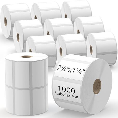 2"x1" Direct Thermal Barcode Labels for FBA, 24 Rolls (1300/Roll) 31200 Labels, 1" Core White Waterproof Perforated Address Label for Zebra, Rollo, MUNBYN Printers in Saudi Arabia