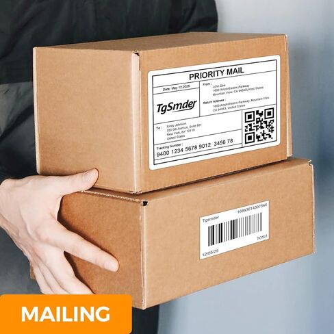 2"x1" Direct Thermal Barcode Labels for FBA, 24 Rolls (1300/Roll) 31200 Labels, 1" Core White Waterproof Perforated Address Label for Zebra, Rollo, MUNBYN Printers in Saudi Arabia