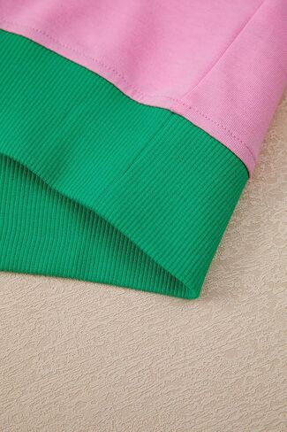 طقم تي شيرت للسيدات من Bonbon Colorblock Edge ذو كتف منسدل وسكورت مكون من قطعتين in Kuwait