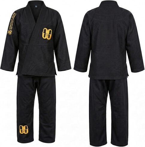 GRAPPLE GEAR BJJ Gi Kimono Jiu Jitsu Kids Uniform - 350 GSM Pre-Shrunk BJJ Gi in White, Black & Blue Colors & 4 Sizes Options in Saudi Arabia
