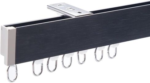 Heavy Duty Aluminum Ceiling Curtain Track, 5m (16.4ft) Wall Mount Rod for Room Divider, Easy Installation, Grey Color, Ideal for Home and Office Use in Saudi Arabia