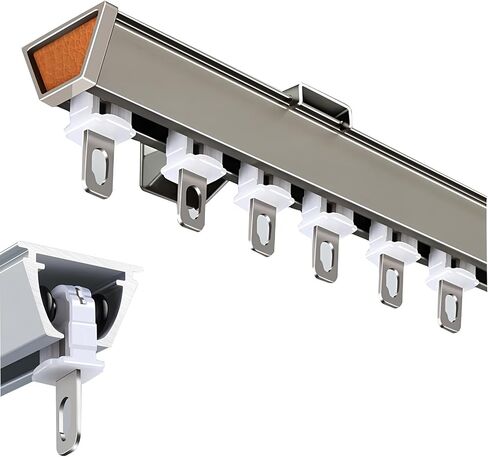 Heavy Duty Curtain Track - Custom Length 700cm (22.9ft) for Wall/Ceiling Mount, Stylish Room Divider, Elegant Home Décor, White, Perfect for Any Space in Saudi Arabia