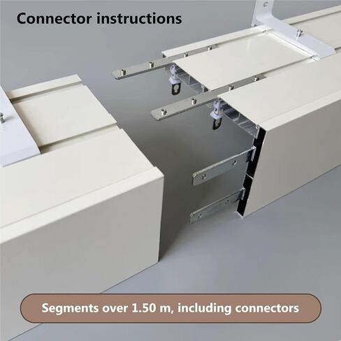 Dual Curtain Track System 600cm - Ceiling or Wall Mount, Reinforced Core Bracket, Versatile Curtain Solution for Home Décor, Ideal for Living Room & Bedroom, 4x150cm in Saudi Arabia