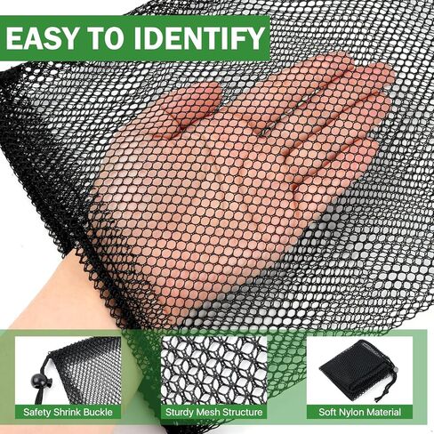 40 Pcs Mesh Drawstring Bags Assorted Sizes Black Mesh Bags, Portable Nylon Storage Bags for Travel Toys, Laundry, Gym & Small Items (4x6, 6x8, 8x10, 8x15) in Saudi Arabia