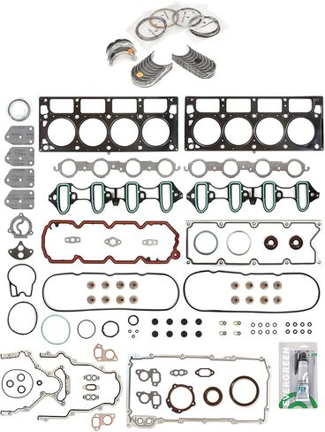 Evergreen SA-3129802909-3 Full Gasket Set Bearings Rings Compatible With/For 02-14 Chevrolet GMC Buick Hummer 4.8L 5.3L in Saudi Arabia