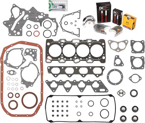 Evergreen SA-5494168963-2 Full Gasket Set Bearings Rings Fit 93-97 Eagle Mitsubishi Plymouth 2.4 SOHC 4G64 in Saudi Arabia