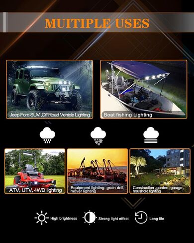 CO LIGHT LED شريط إضاءة 52 بوصة 120 واط 35000 لومن ثلاثي الصفوف بقعة ضوء الفيضانات أضواء القيادة على الطرق الوعرة مع تسخير الأسلاك سطوع عالي للشاحنات SUV ATV UTV Marine in Kuwait