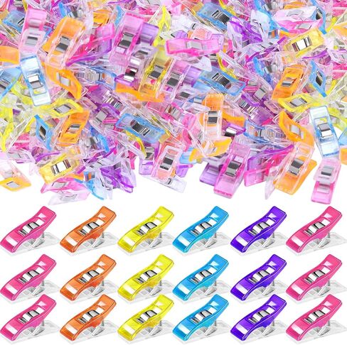 200 Pcs Multipurpose Sewing Clips Quilting Supplies,Plastic Fabric Clips for Sewing,Quilting for Binding Accessories and Crafting Tools (Clear) in Saudi Arabia